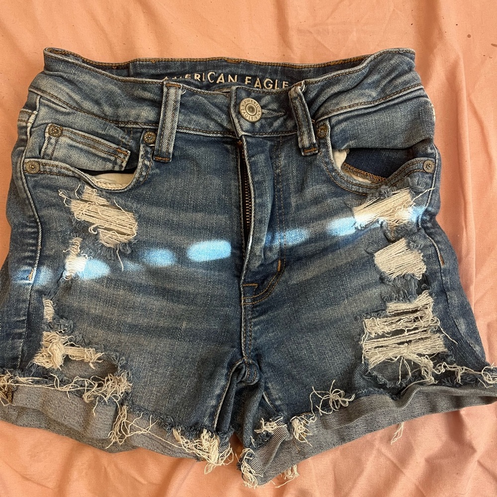 size 2 distressed American Eagle denim shorts